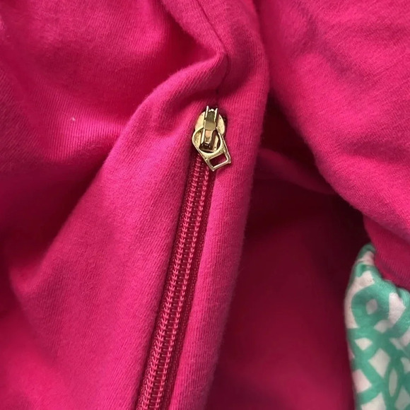 Tracy Negoshian pink and teal sheath dress size Large - Picture 6 of 7